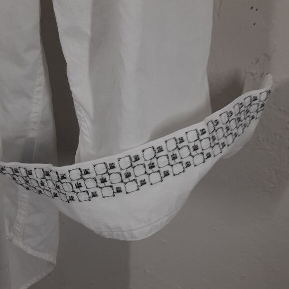 Robert Graham Adult Men's L White Long Sleeve Button Up Shirt - Picture 4 of 12